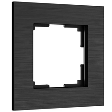 Изображение Рамка на 1 пост AluMax (черный алюминий) W0013508