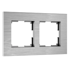 Изображение Рамка на 2 поста AluMax (алюминий) W0023506